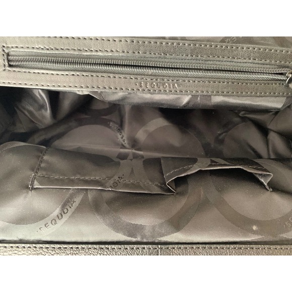 SEQUOIA Marbled Brown Faux Leather Clamshell Shoulder Bag Purse Handbag Large - Picture 11 of 12